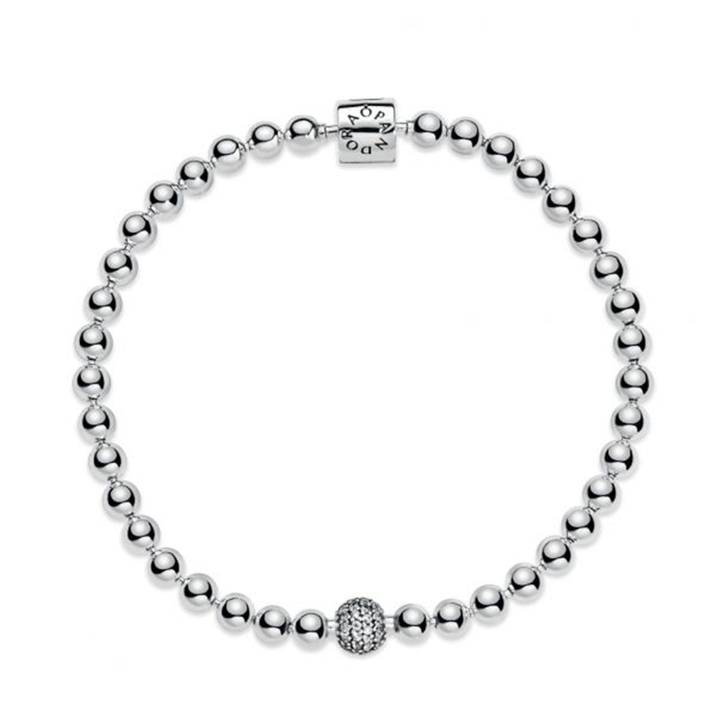 Pandora Signature Beads And Pavé Bracelet Size 21