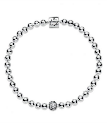 Pandora Signature Beads And Pavé Bracelet Size 21