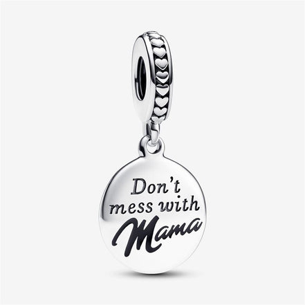 Pandora Moments "Don't Mess With Mama"  Engravable Dangle Charm