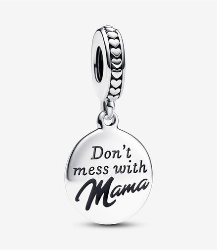 Pandora Moments "Don't Mess With Mama"  Engravable Dangle Charm
