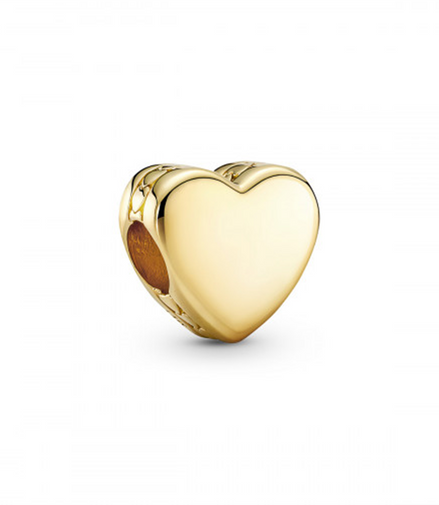 14K Gold Plated Engravable Heart Charm