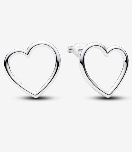 Pandora Moments Front-Facing Heart Stud Earrings