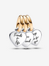 Pandora Moments Two-Tone Splittable Friendship Triple Dangle Charm