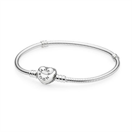 Pandora Pavé Heart Clasp Bracelet Size 18