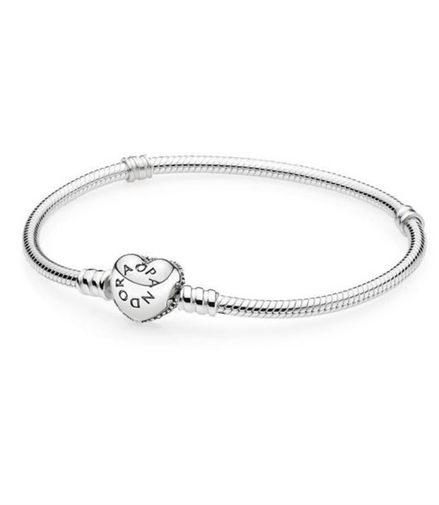 Pandora Pavé Heart Clasp Bracelet Size 18