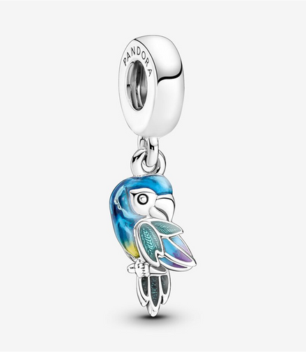 Pandora Moments Jungle Paradise Parrot Dangle Charm