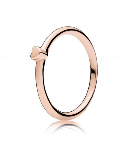 Pandora Moments Rose Puzzle Heart Ring Size 5