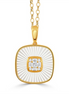 Ondelle Invisible Set Mother Of Pearl Diamond Pendant