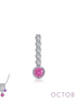 Lafonn 0.32 CTW Simulated Diamond And Simulated Tourmaline October Birthstone Love Pendant