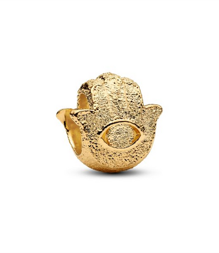 Pandora Textured Hamsa Hand Gold-Plated Mini Charm