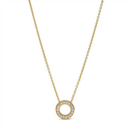 Pandora Signature Logo Pavé Circle Collier Necklace