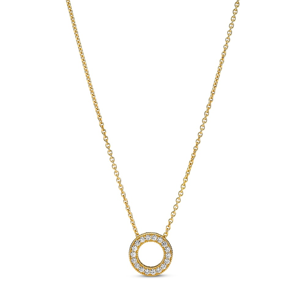 Pandora Signature Logo Pavé Circle Collier Necklace