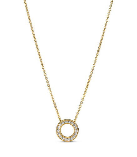 Pandora Signature Logo Pavé Circle Collier Necklace