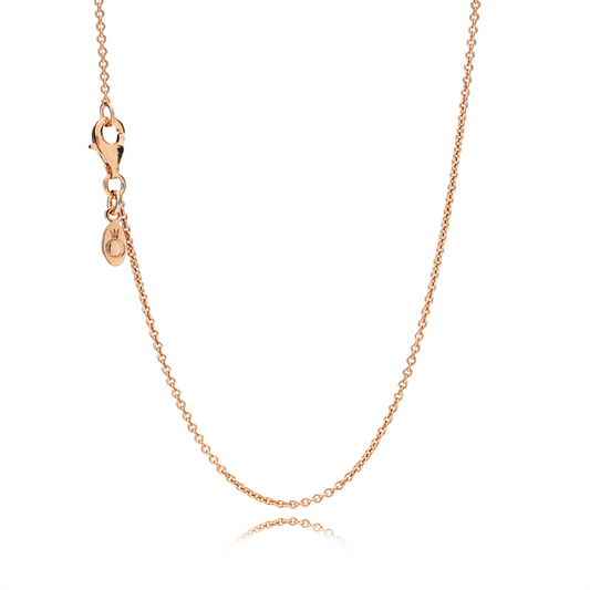 Pandora Moments Rose Gold Plated Classic Cable Chain Necklace 45 cm