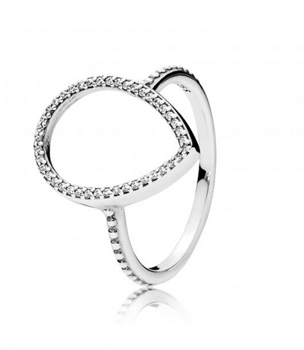 Pandora Timeless Teardrop Silhouette Ring Size 7.5