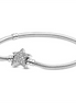 Asymmetric Star Clasp Snake Chain Bracelet Size 17