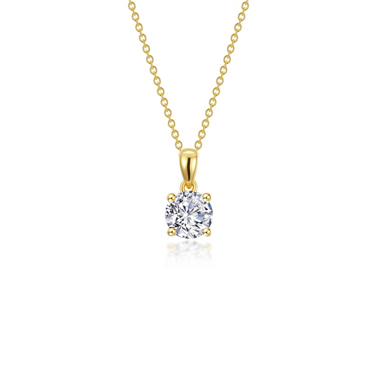 Lafonn 1 CTW Simulated Diamond Round Solitaire Necklace