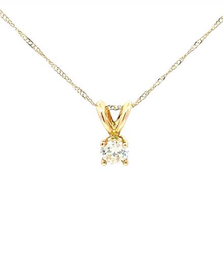 Diamond Pendant Necklace 0.25 CTW