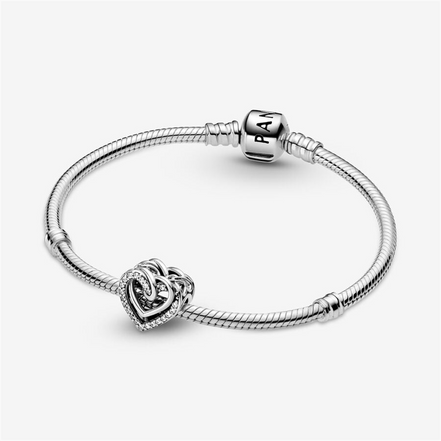 Pandora Moments Sparkling Entwined Hearts Charm