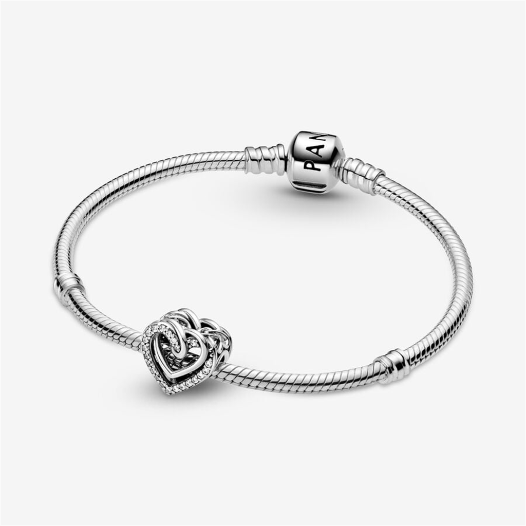 Pandora Moments Sparkling Entwined Hearts Charm
