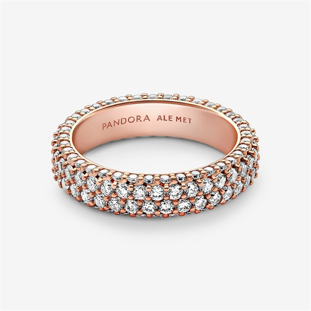 Pandora Timeless Pavé Double-Row Ring Size 7.5