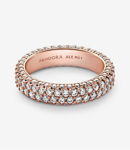 Pandora Timeless Pavé Double-Row Ring Size 9