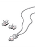 Pandora Moments Infinity Knot Jewelry Earrings and Pendant Necklace Gift Set