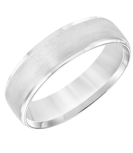 Frederick Goldman 14K White Gold Comfort Fit Wedding Band Size 10