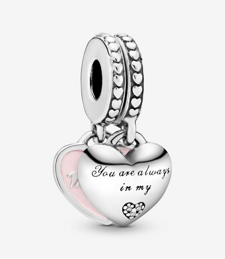 Pandora Moments Mother And Daughter Hearts Dangle Charm