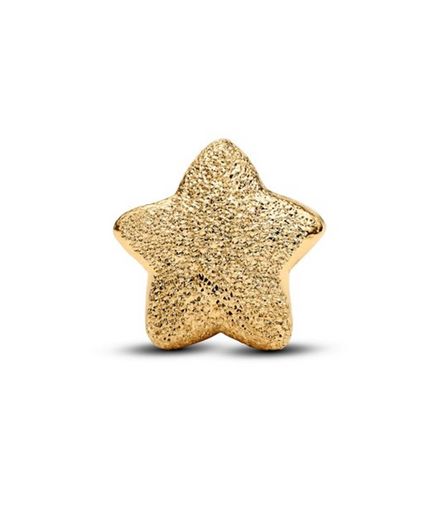 Pandora Textured Star Gold-Plated Mini Charm