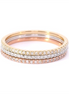 14K Tri-Color 0.57 CTW 3 Band Ring Set