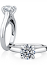 A.JAFFE 14k White Gold 2.50 CTW Round Semi-Mount Diamond Engagement Ring