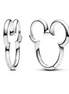 Pandora - Disney, Mickey Mouse Silhouette Hoop Earrings