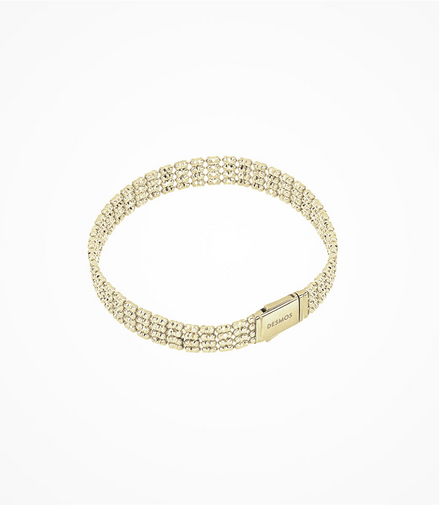 Desmos 18K Gold Plated Infinity 4 Row Bracelet 7"
