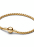 Pandora Moments Gold Plated Round Clasp Wing Chain Bracelet Size 19