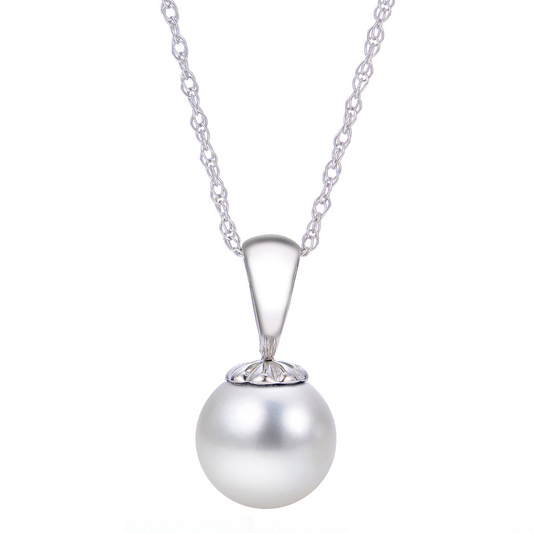 Imperial Pearl 14K White Gold 7 mm Freshwater Pearl Pendant Necklace