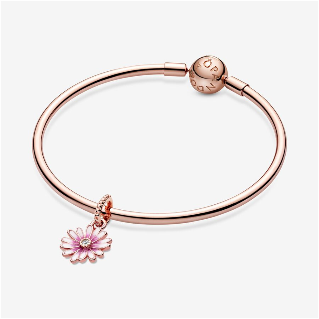 Pandora Moments Pink Daisy Flower Dangle Charm