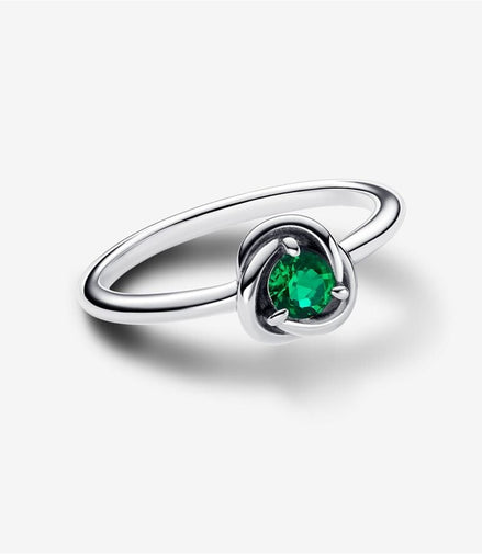 Pandora Moments May Royal Green Eternity Circle Ring Size 7.5