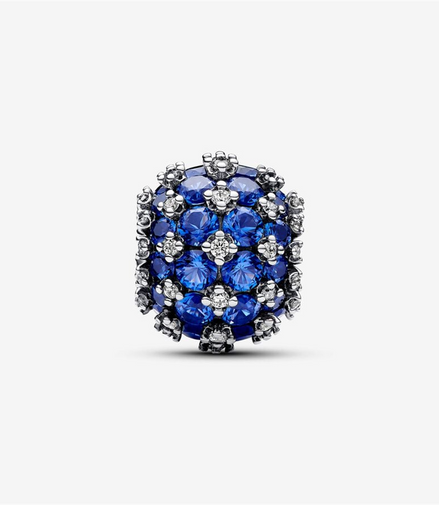 Pandora Moments Sparkling Pavé Round Blue Charm