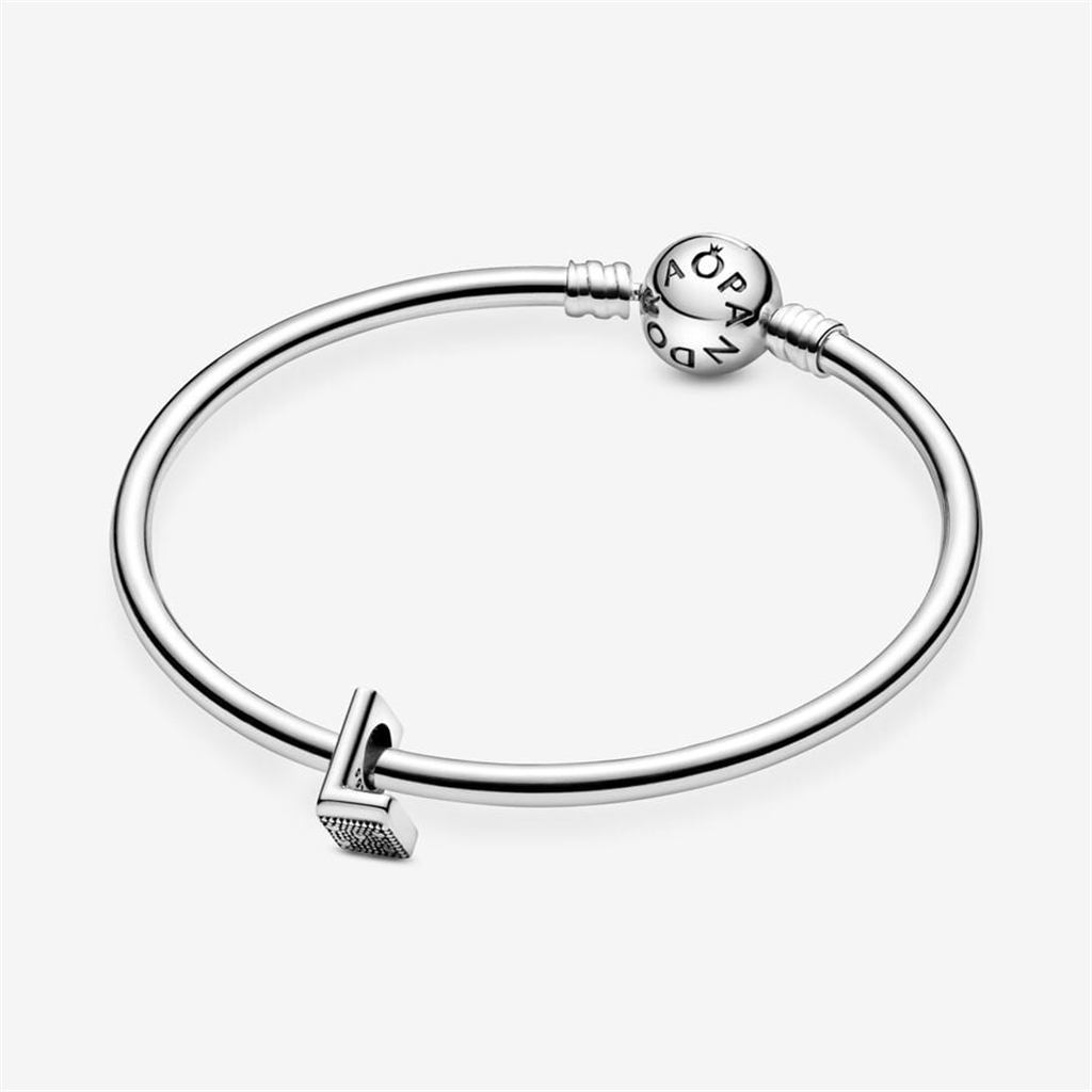 Pandora Moments Letter L Silver Charm