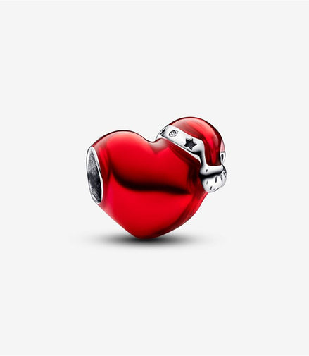 Pandora Moments Metallic Red Christmas Heart Charm