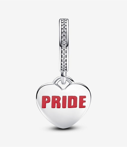Pandora Moments Pride Rainbow Heart Dangle Charm