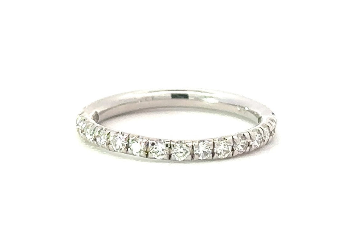 14K White Gold .34 CT Diamond Wedding Band