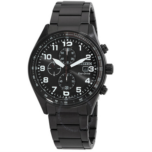 Citizen Tactical Chronograph 43mm Black Stainless Steel Mens Watch