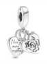 Pandora Moments Rose Heart Padlock Dangle Charm
