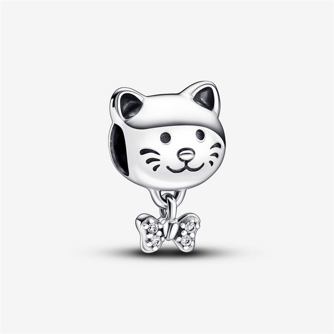 Pandora Moments Pet Cat And Bow Charm