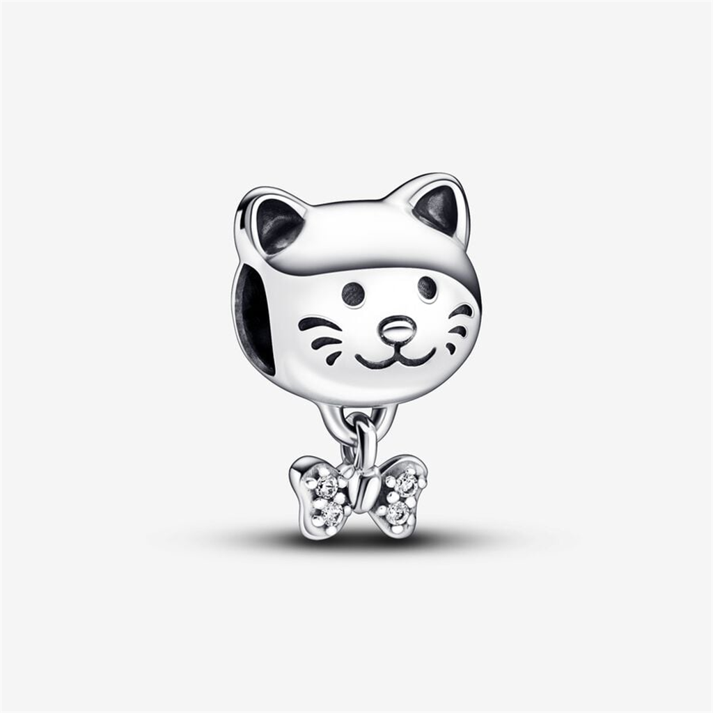 Pandora Moments Pet Cat And Bow Charm