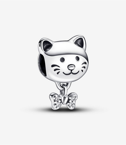 Pandora Moments Pet Cat And Bow Charm
