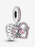 Pandora Moments Heart & Mom Dangle Charm