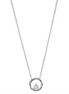 Ladies 14K White Gold And  Diamond Round Shape Pendant